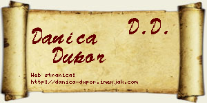 Danica Dupor vizit kartica